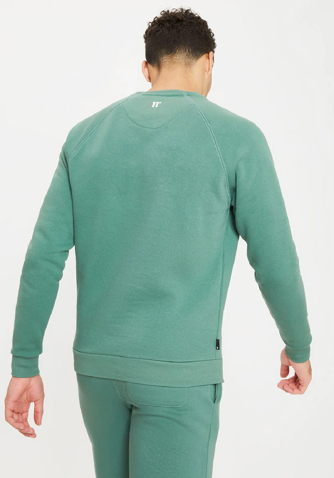 11 Degrees Core Crew Neck Sweater, Elm Green