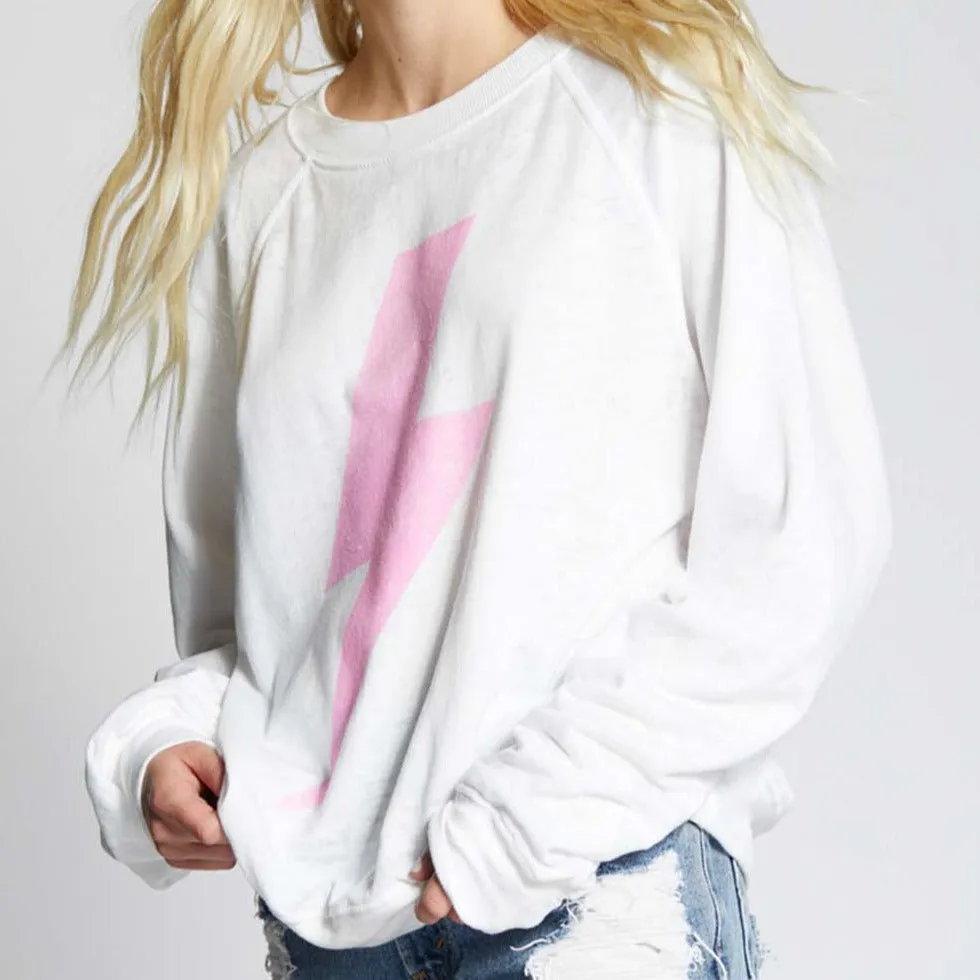 ACDC Pink Bolt Sweatshirt (White)