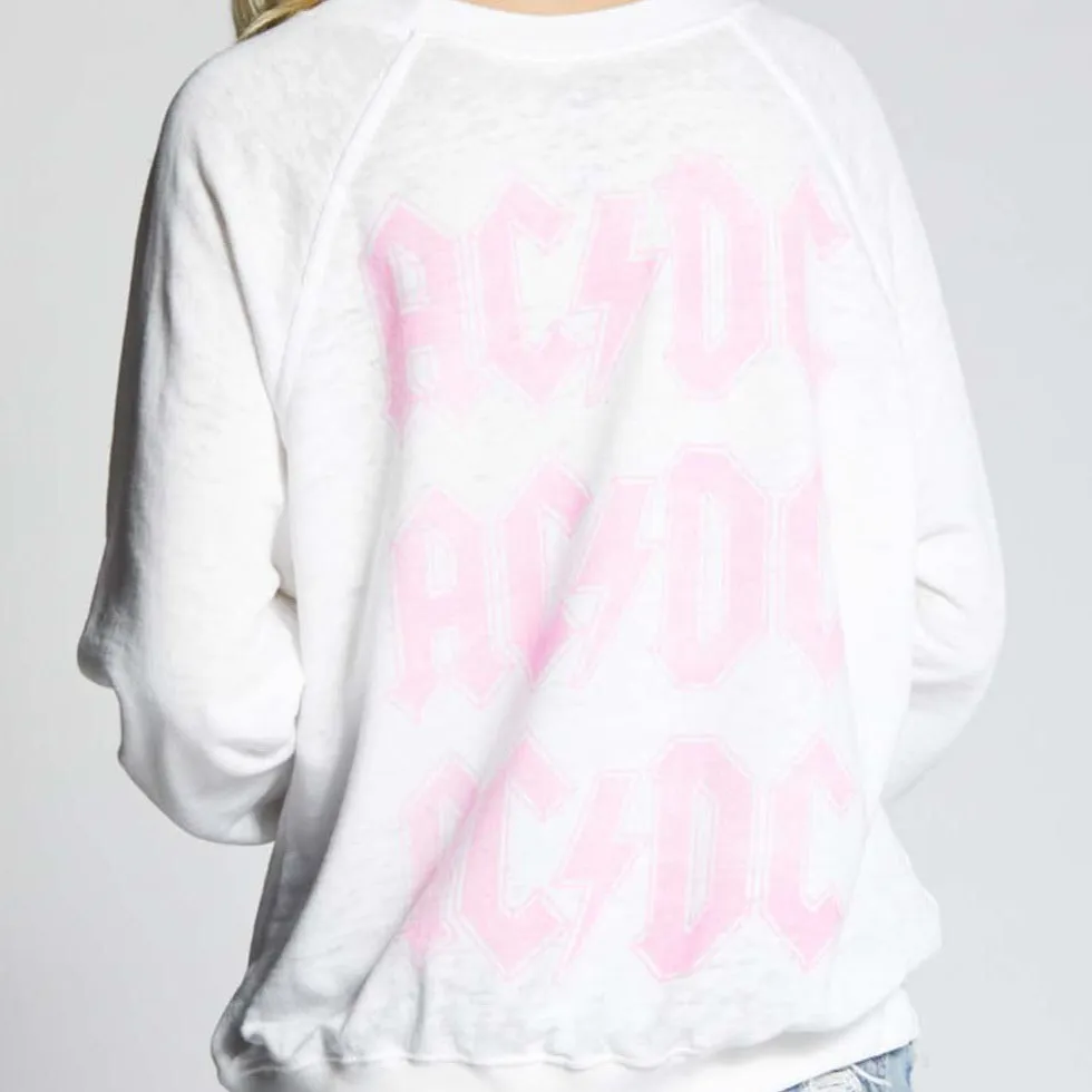 ACDC Pink Bolt Sweatshirt (White)