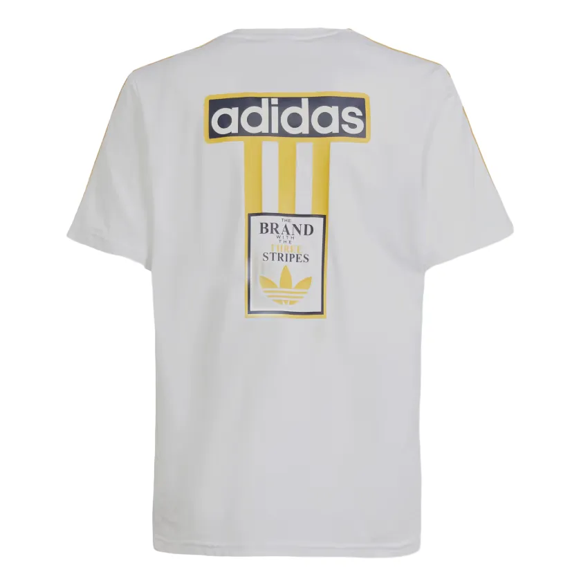 Adidas Originals short sleeve t-shirt for boys Adibreak IN2121 white-gold yellow