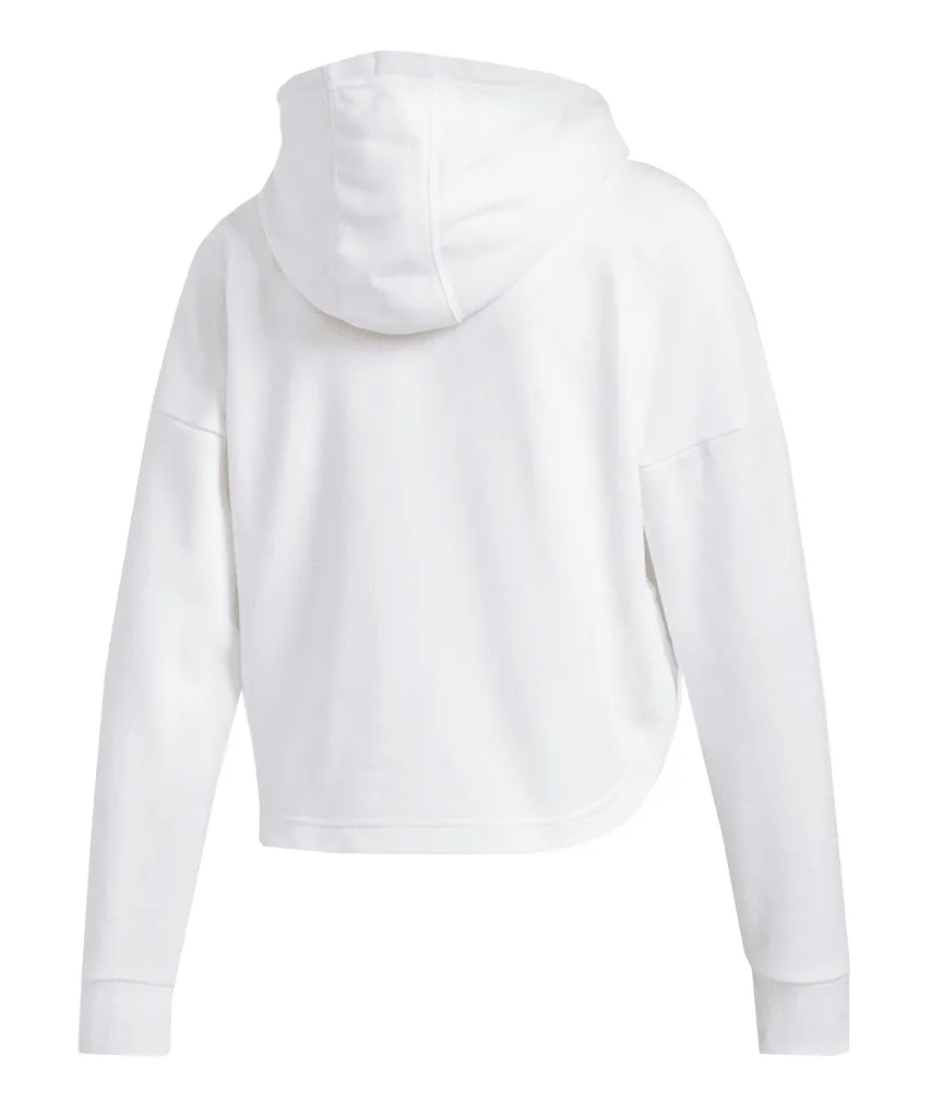 ADIDAS WOMEN'S BADGE OF SPORT HOODIE - WHITE