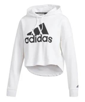 ADIDAS WOMEN'S BADGE OF SPORT HOODIE - WHITE