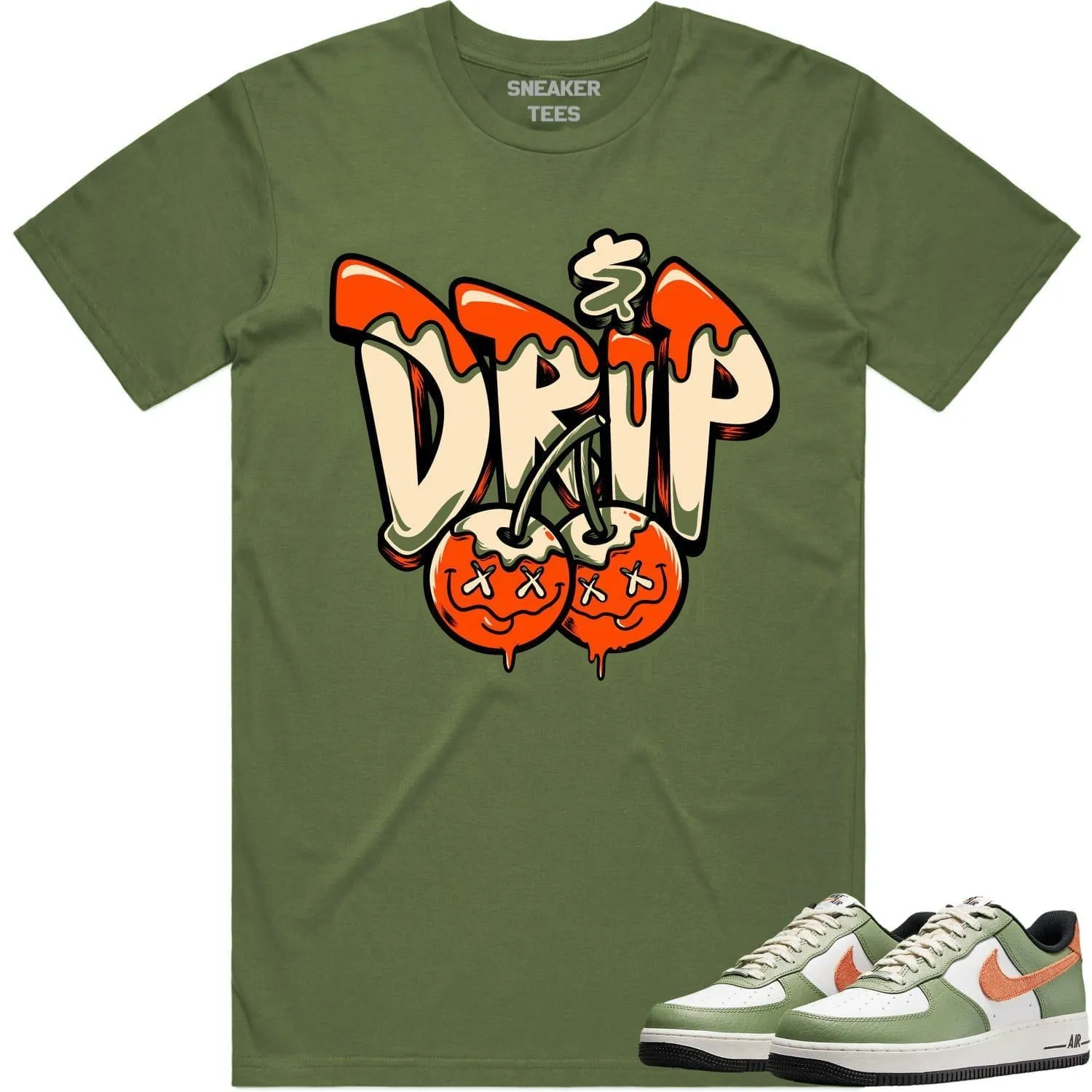 Air Force 1 Oil Green Shirt to Match - CELADON MONEY DRIP