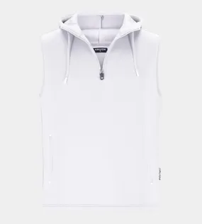 BLAZE SLEEVELESS HOODIE - WHITE