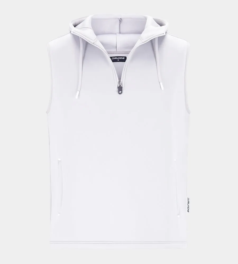 BLAZE SLEEVELESS HOODIE - WHITE