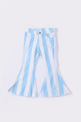 Blue stripe denim jeans