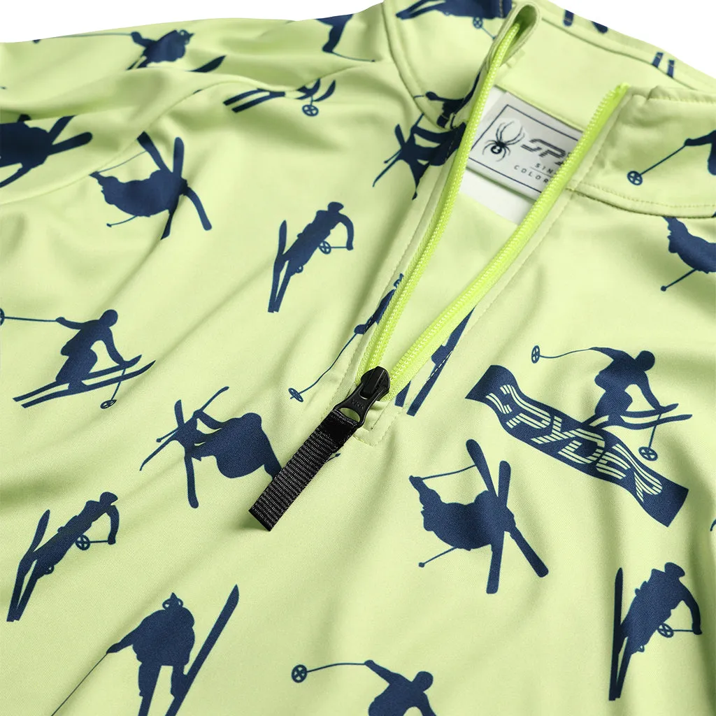 Boys Ski Day Half Zip - Lime Ice