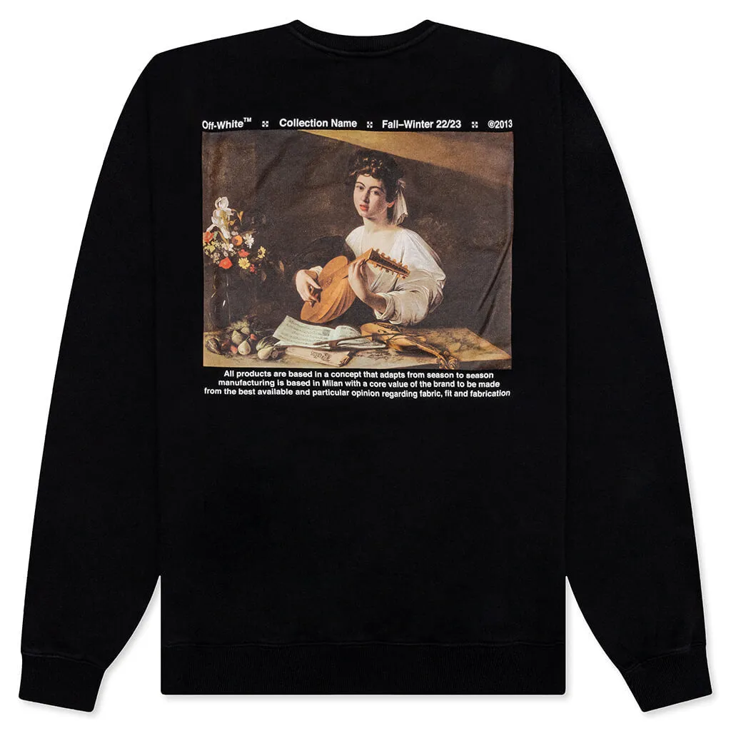 Caravaggio Lute Slim Crewneck - Black/White