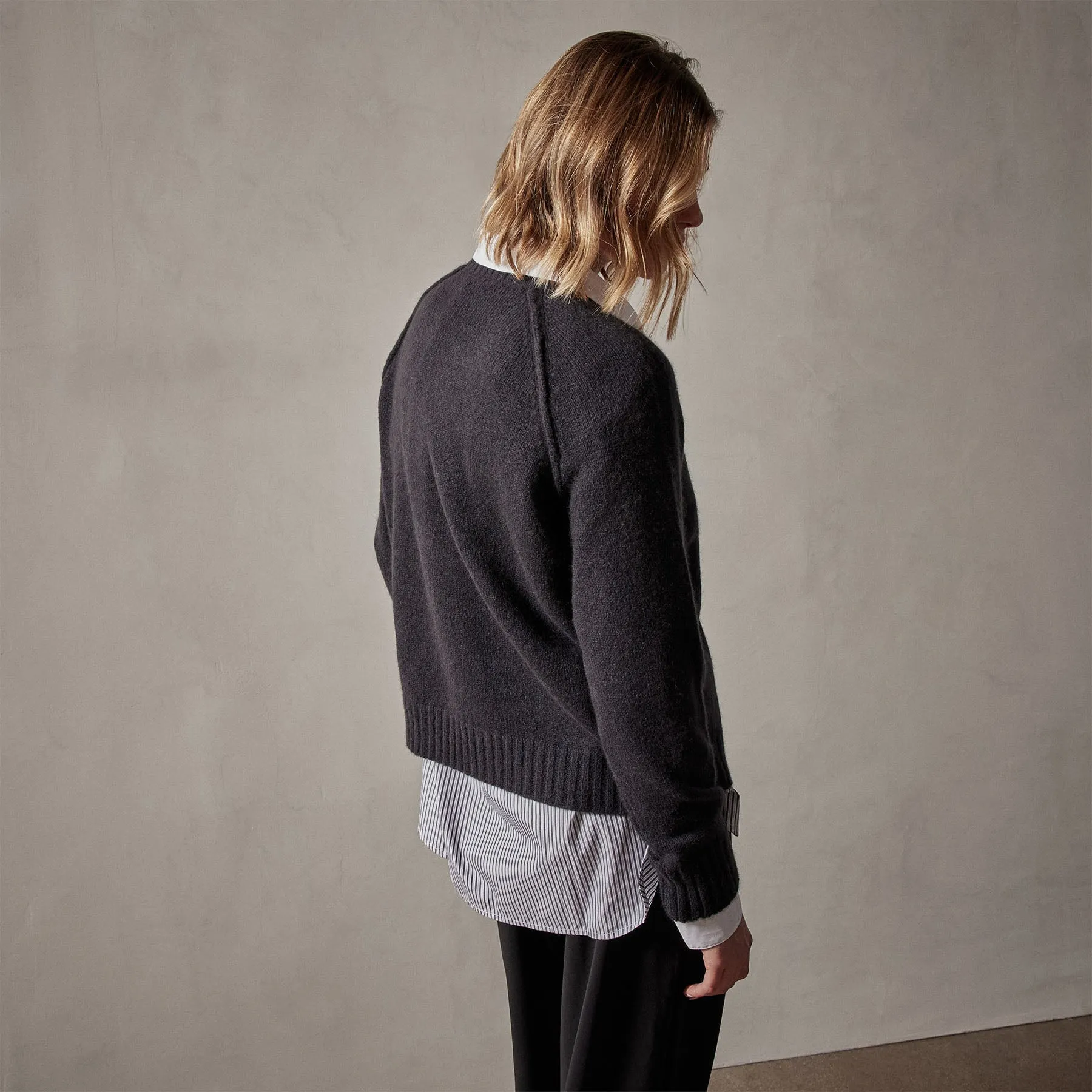 Cashmere Crew Sweater - Black