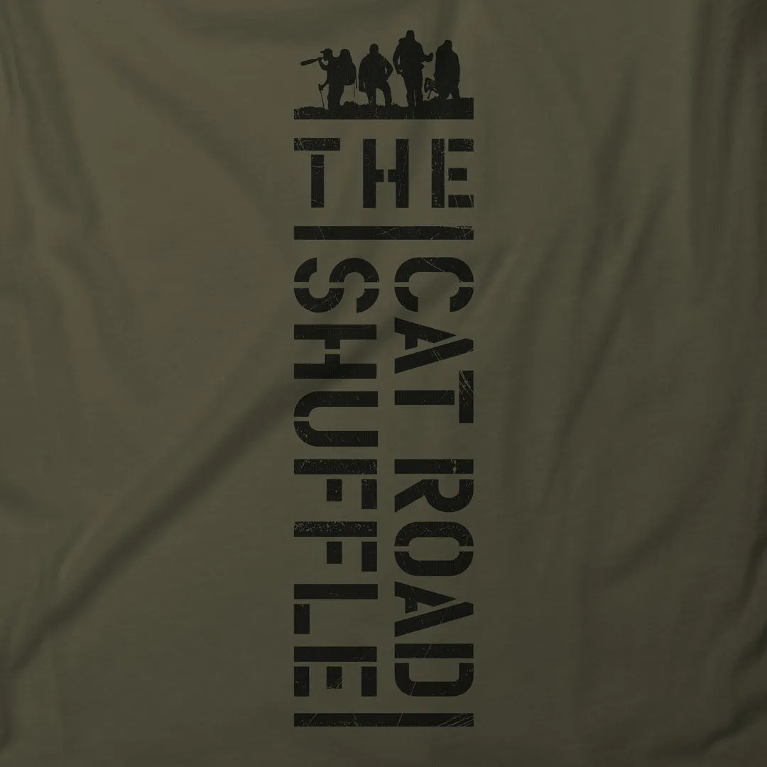 Cat Road Shuffle Tee - Military Green