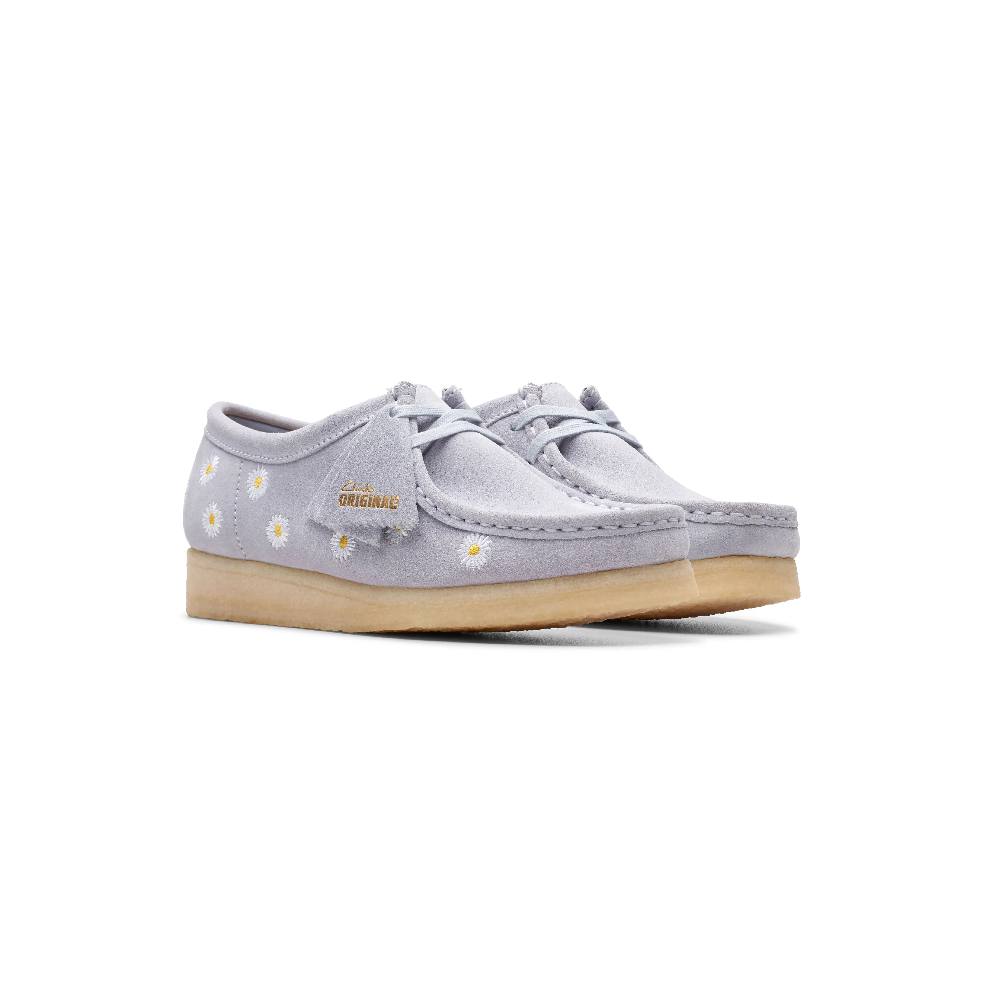 Clarks Wallabe Cloud Grey Emb