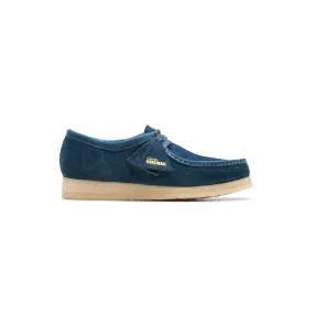 Clarks Wallabee Navy / Teal Suede