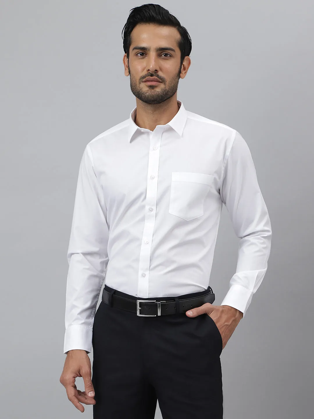 Classic Regular Fit White Shirt - Pristine (Pack of 3)