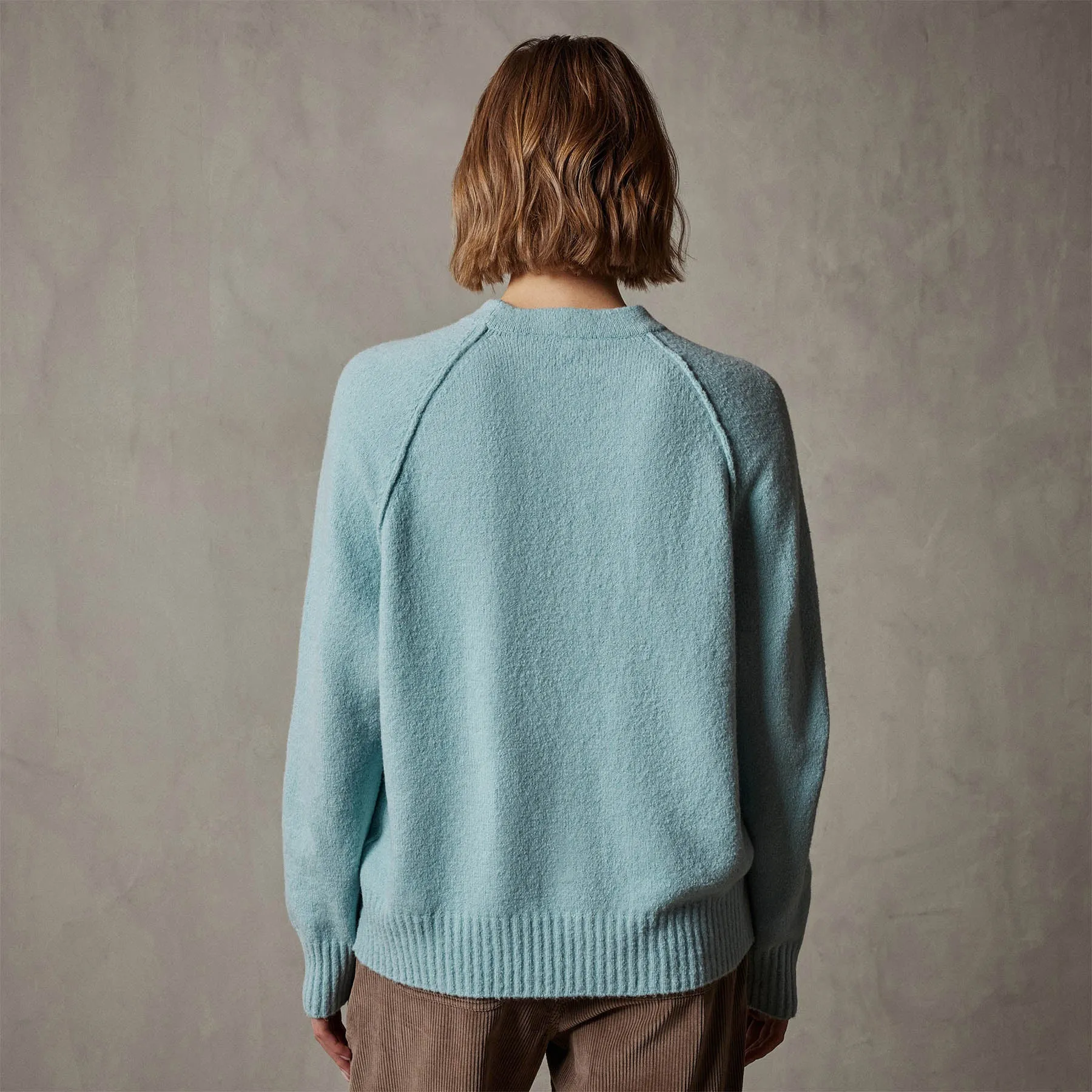 Cotton Cashmere Blend Pullover - Baby Blue