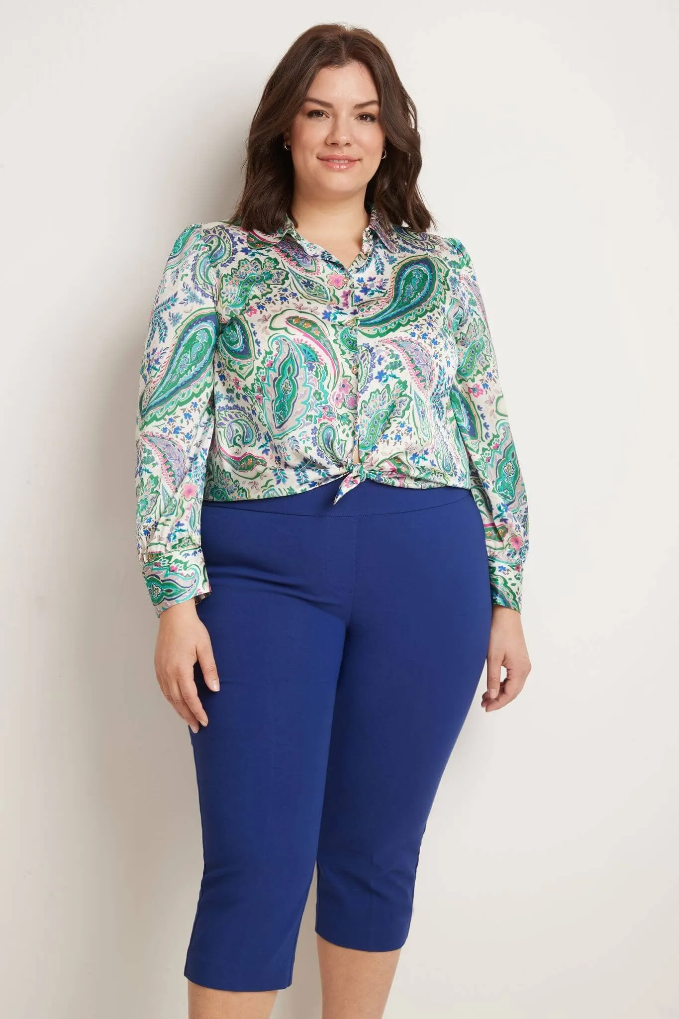 Curvy Capri with Flattering Wide Waistband