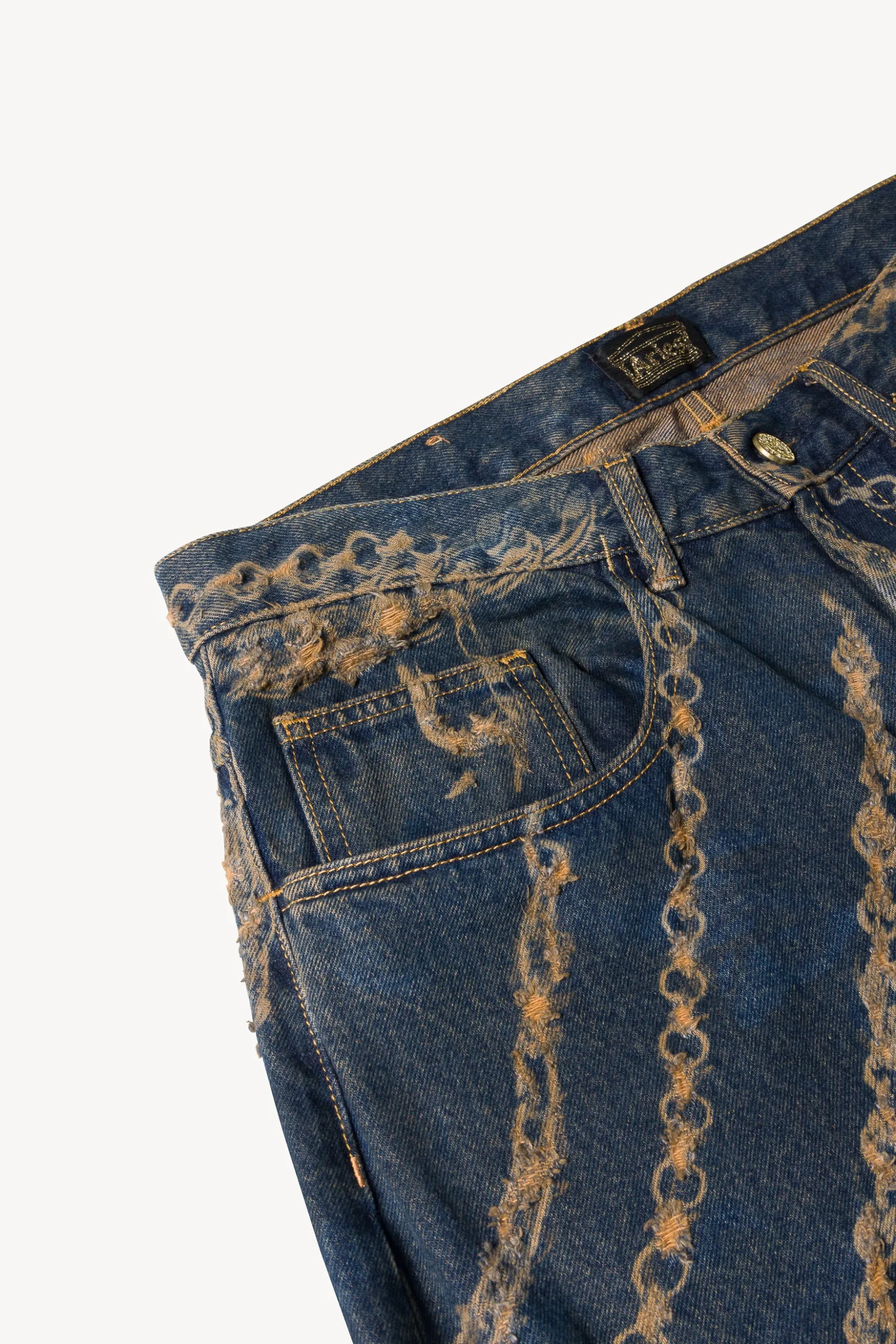 Destroyed Chain Batten Jean