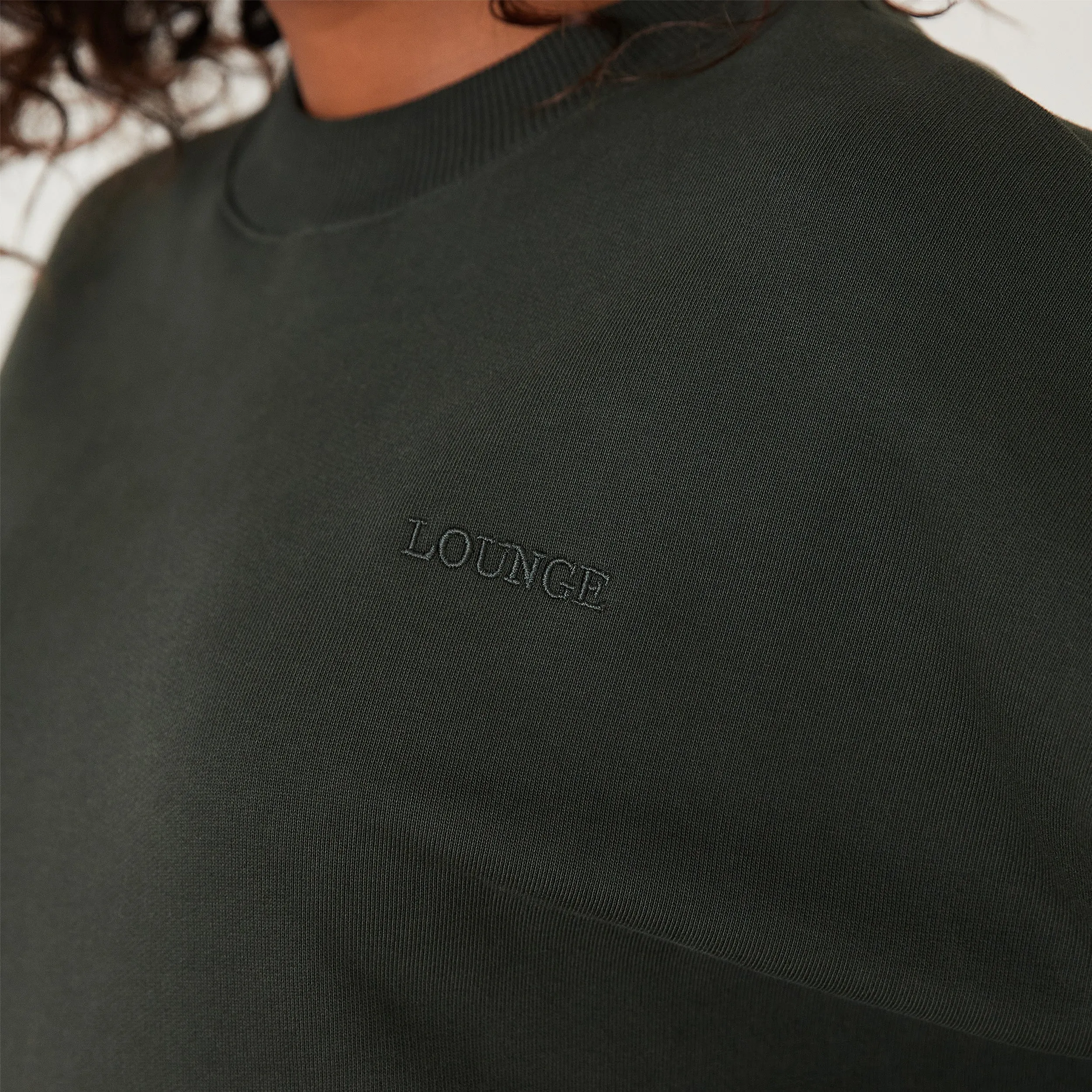 Essential Crew Neck Sweater - Pine Green