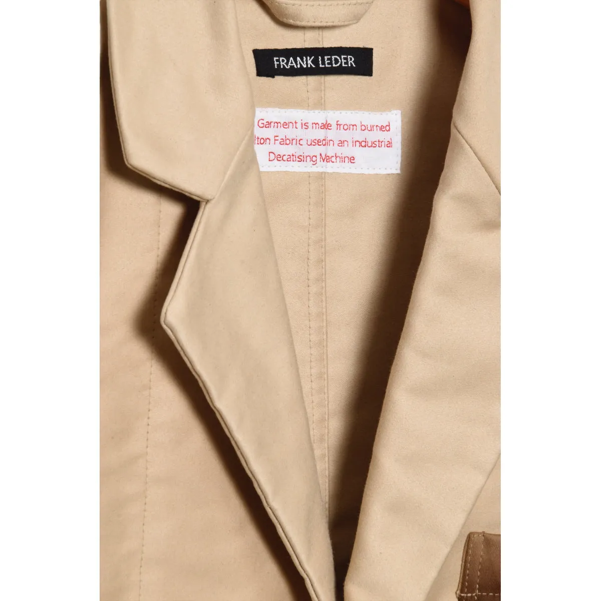 Frank Leder Burned Moleskin Blazer ecru