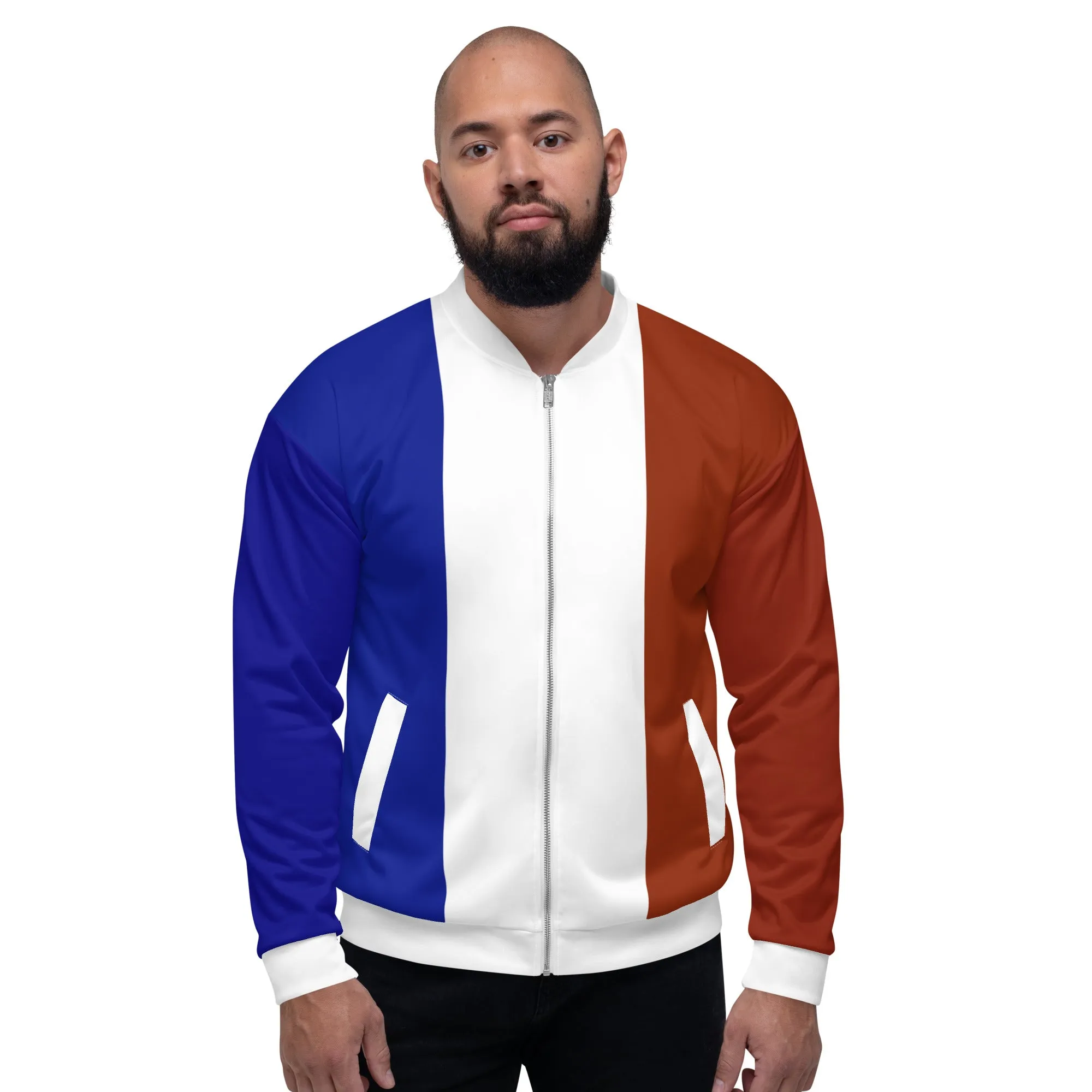 French Jacket / Bomber Jacket With France Flag Colors