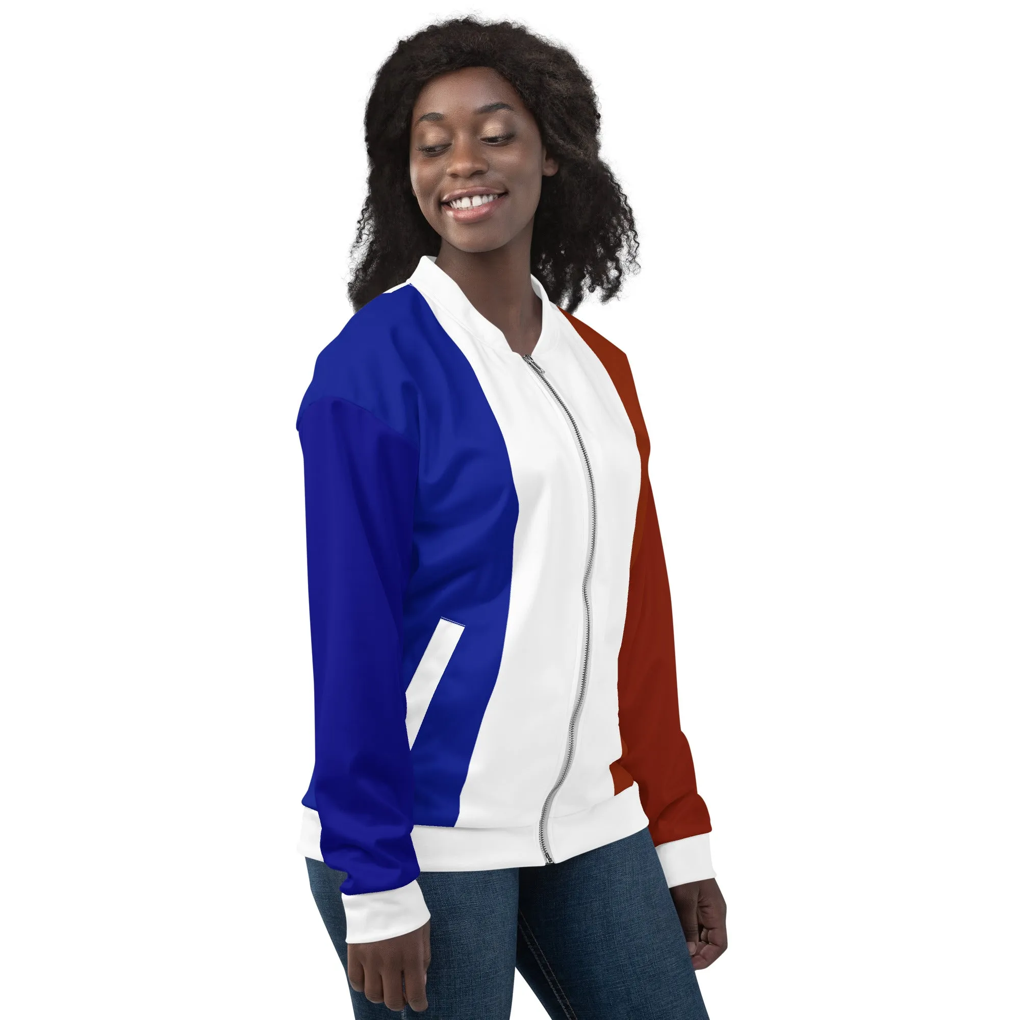 French Jacket / Bomber Jacket With France Flag Colors