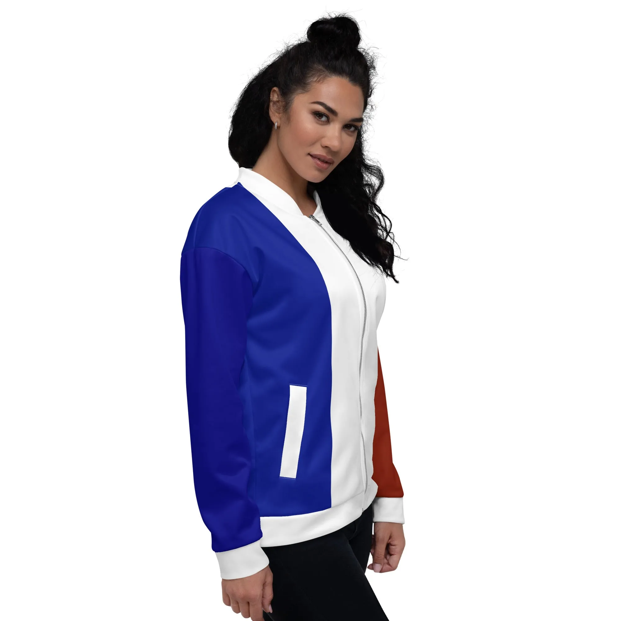 French Jacket / Bomber Jacket With France Flag Colors