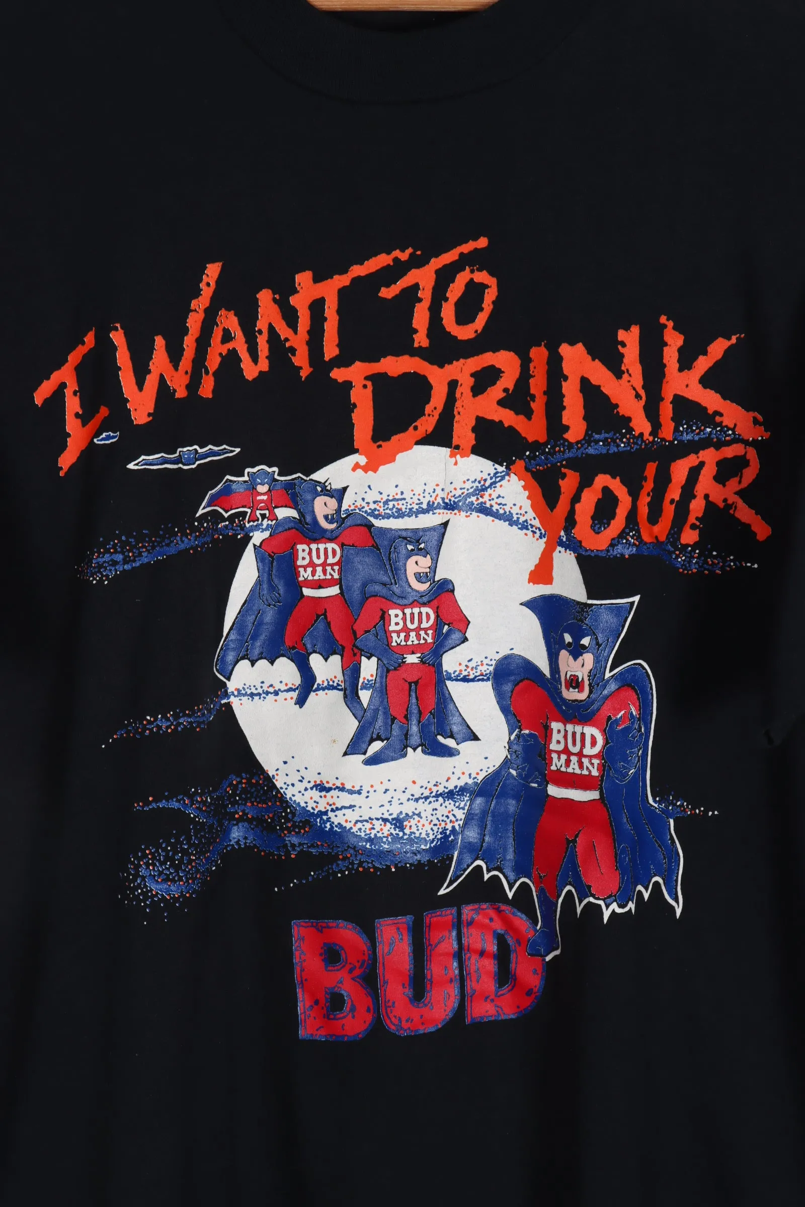 'I Want to Drink your Bud' Budman Budweiser Promo Tee (L)