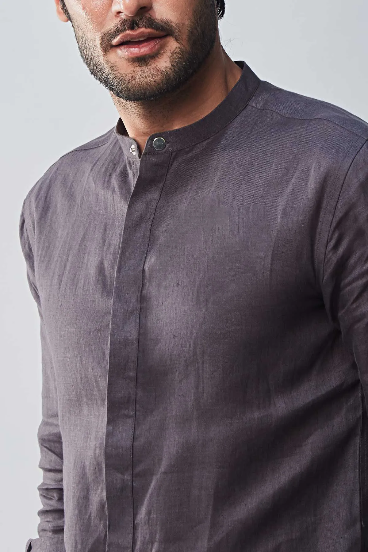 Iron grey Linen Shirt