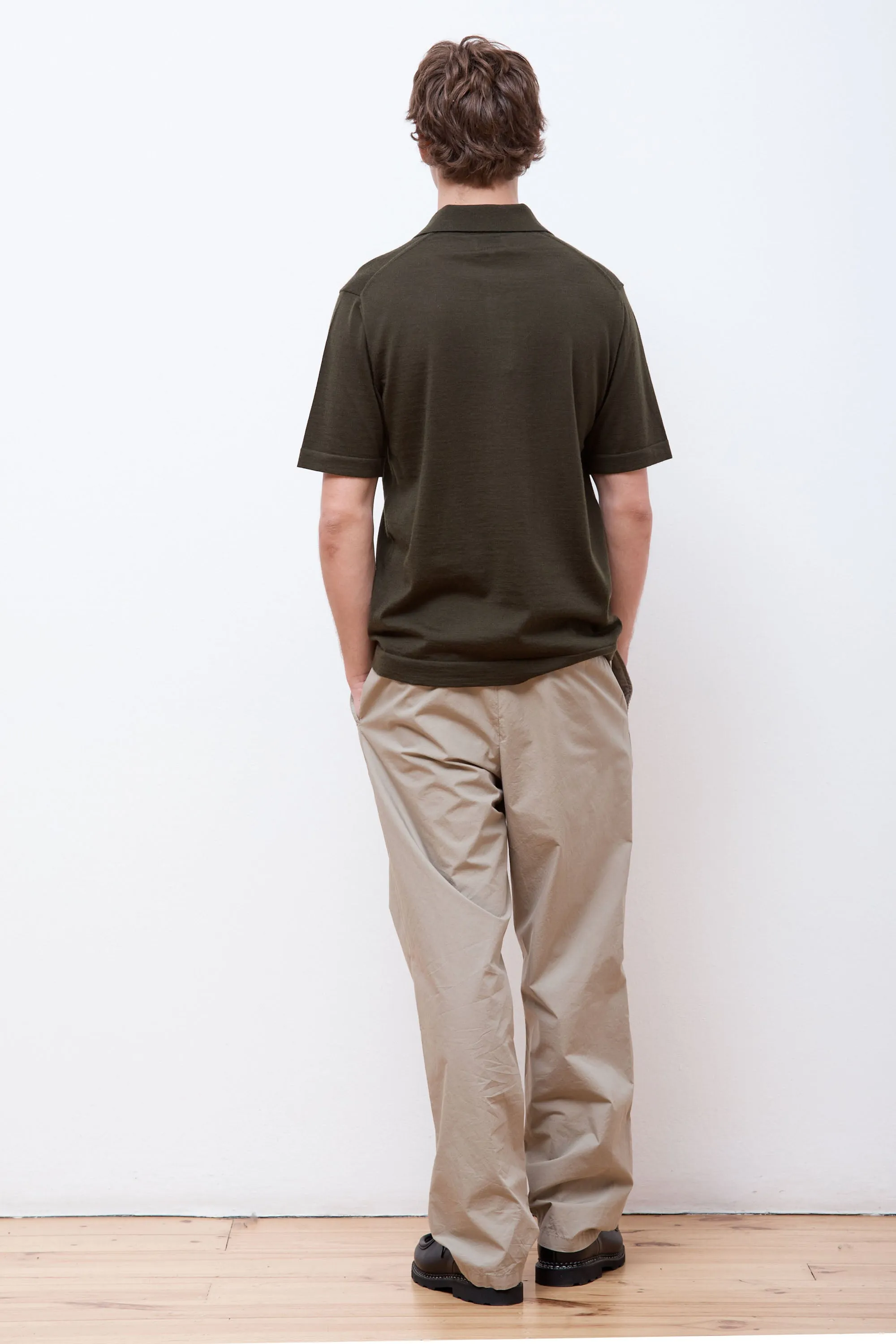 Jon Tech Merino SS Polo Army Green