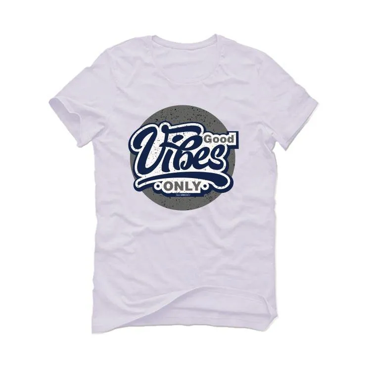 Jordan 1 Retro High COJP Midnight Navy White T-Shirt (Good Vibes only)