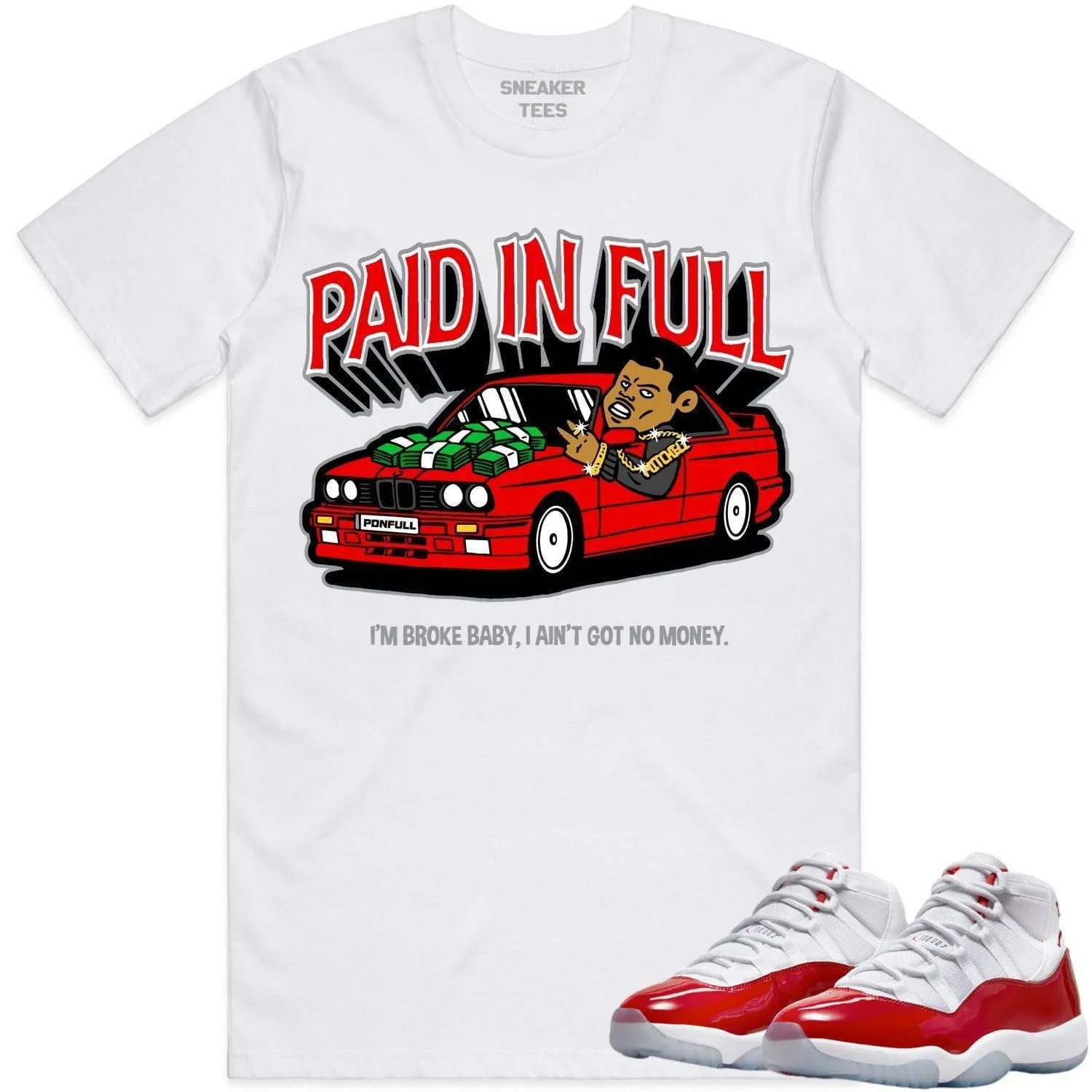 Jordan 11 Cherry 11s Shirt to Match - RED PAID