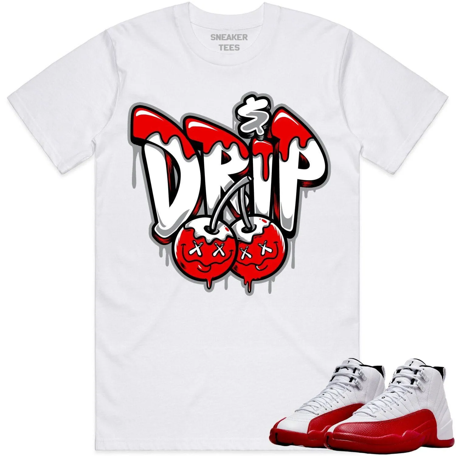 Jordan 12 Cherry 12s Shirt to Match - RED MONEY DRIP