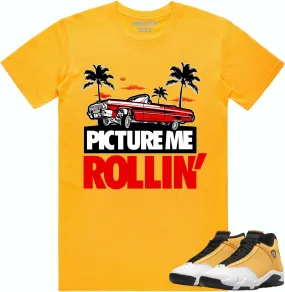 Jordan 14 Ginger Gold 14s Shirt to Match - RED PMR