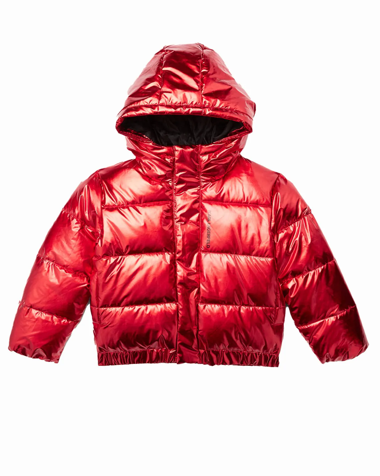 KARL LAGERFELD FW23 Red Metallic Puffer Jacket