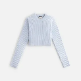 Kith Women Sloane Cropped Plush Rib Sweater - Kyanite