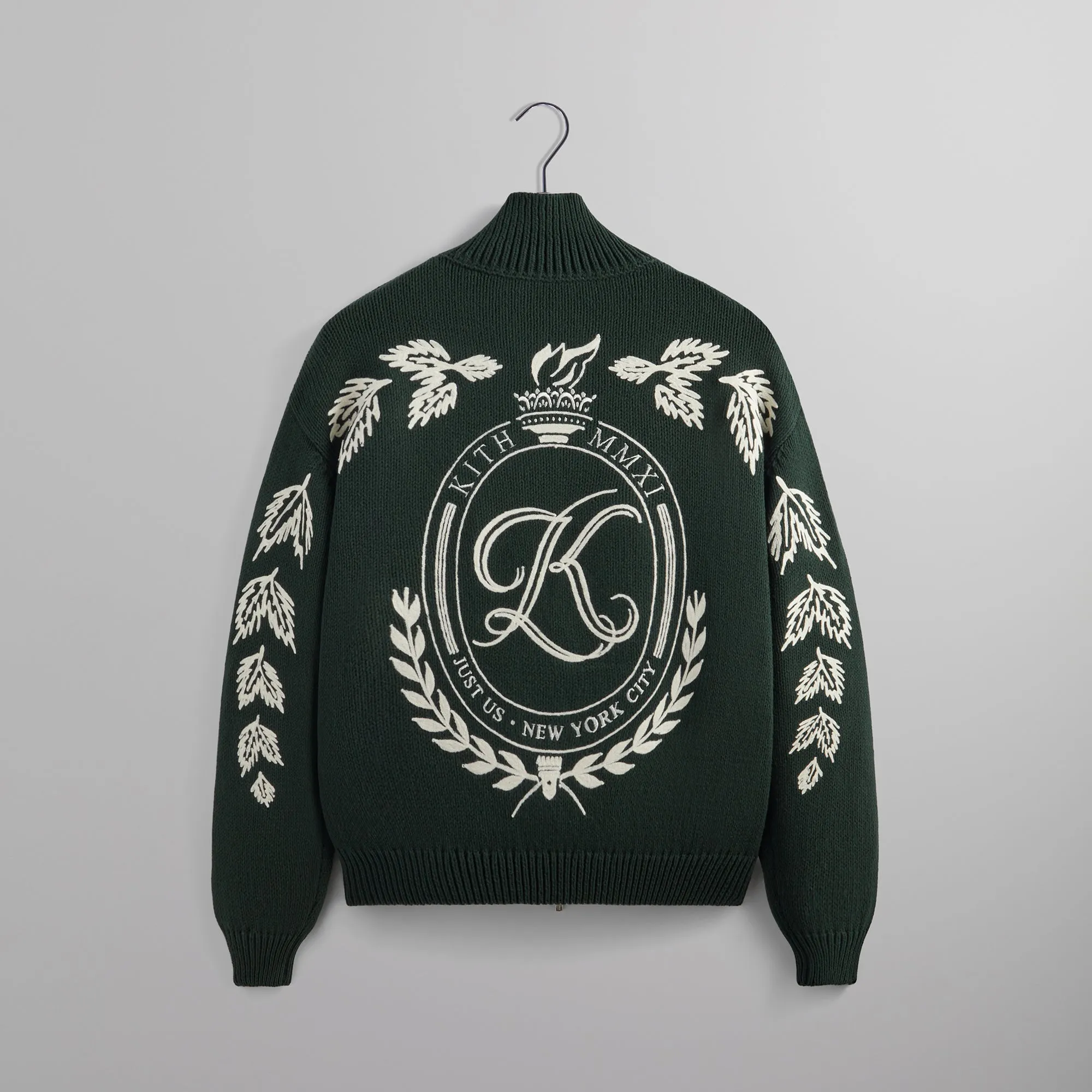 Kith Wyona Full Zip Varsity Sweater - Stadium