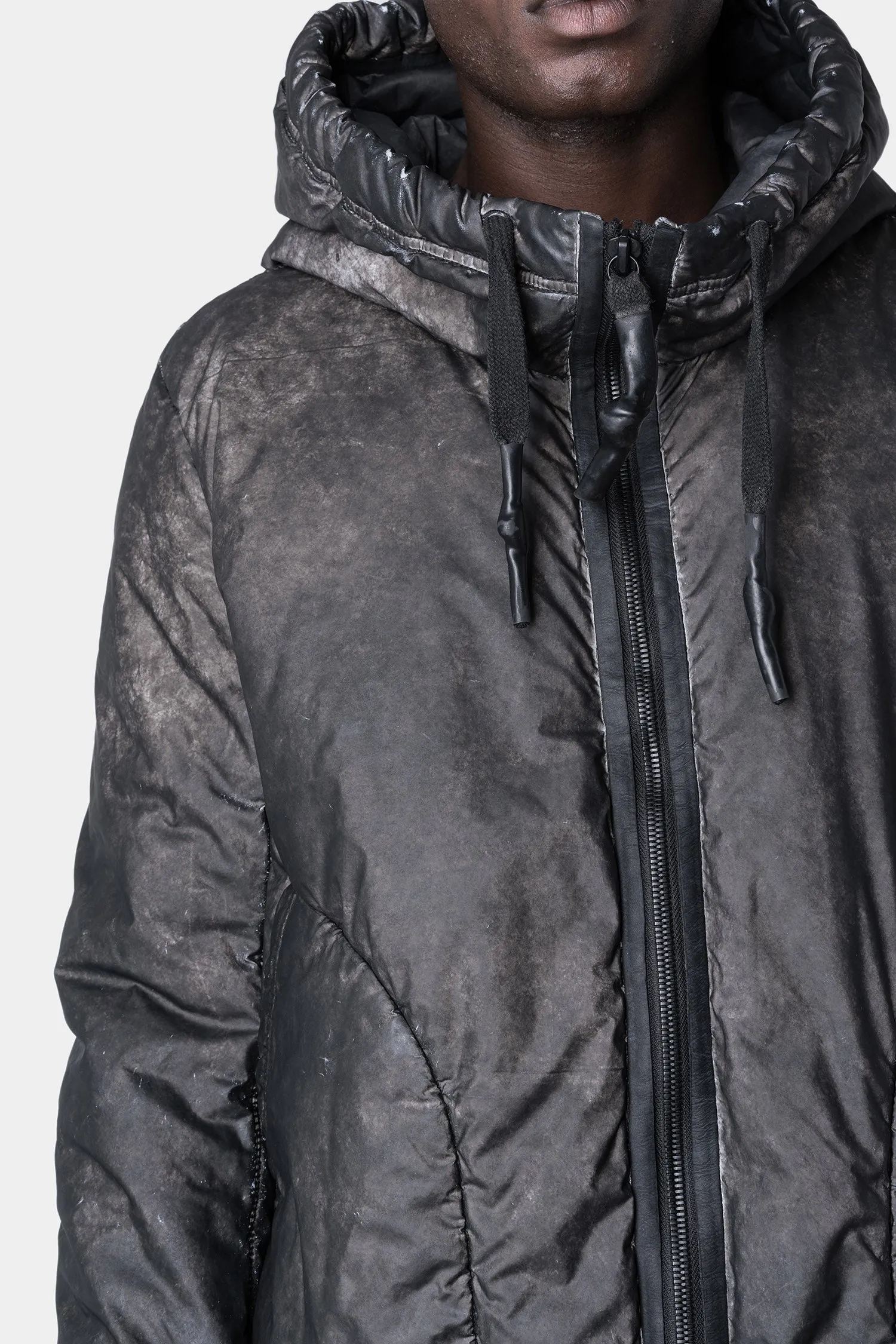 Long hooded reflective parkas