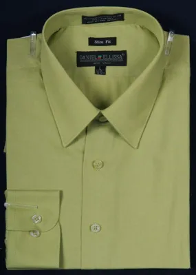 Men's Slim Fit Dress Shirt Color Lime