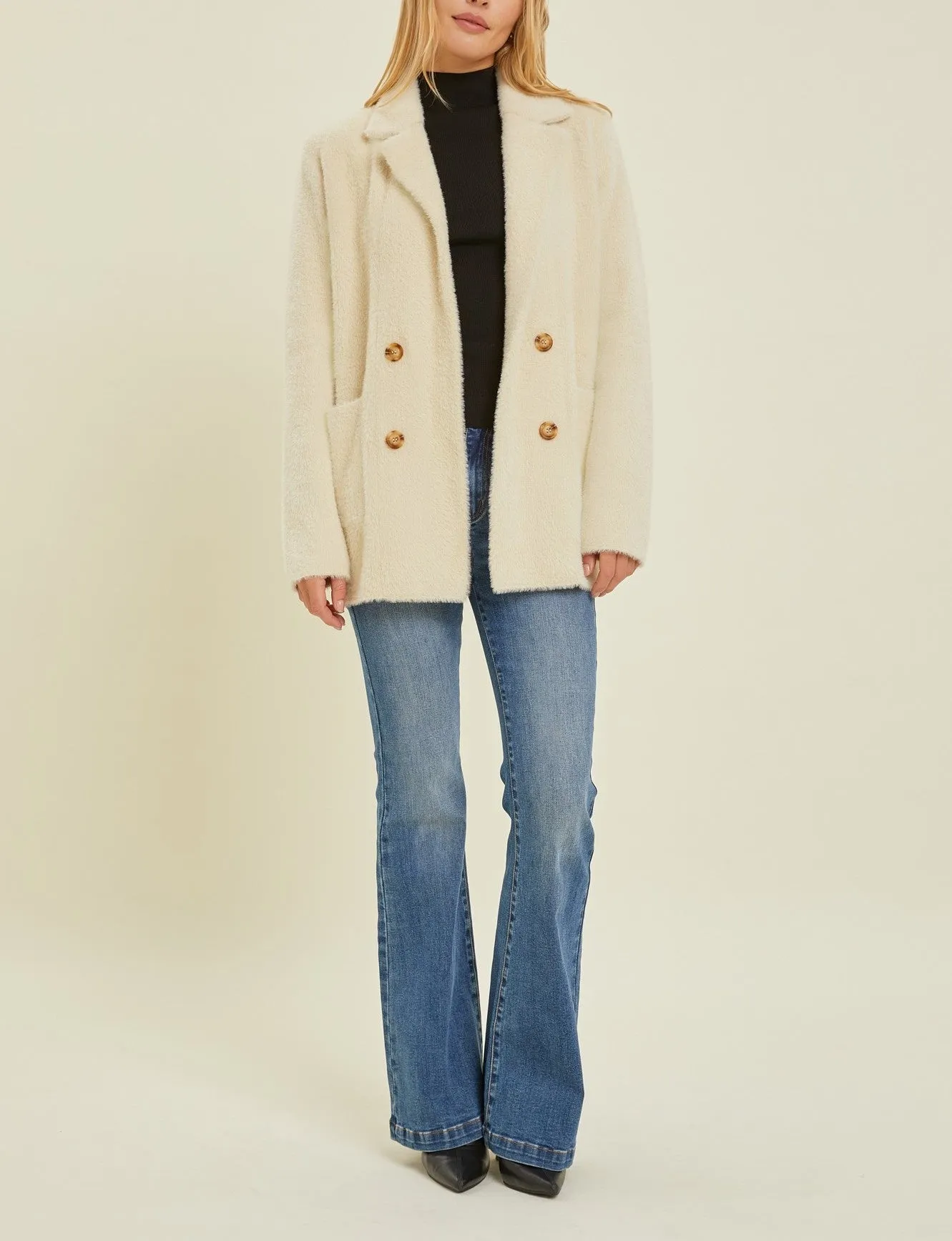 Moonbeam Fuzzy Open Coat