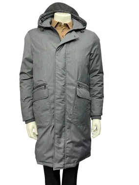 Pal Zileri Men's Down Filled Parka - GREY