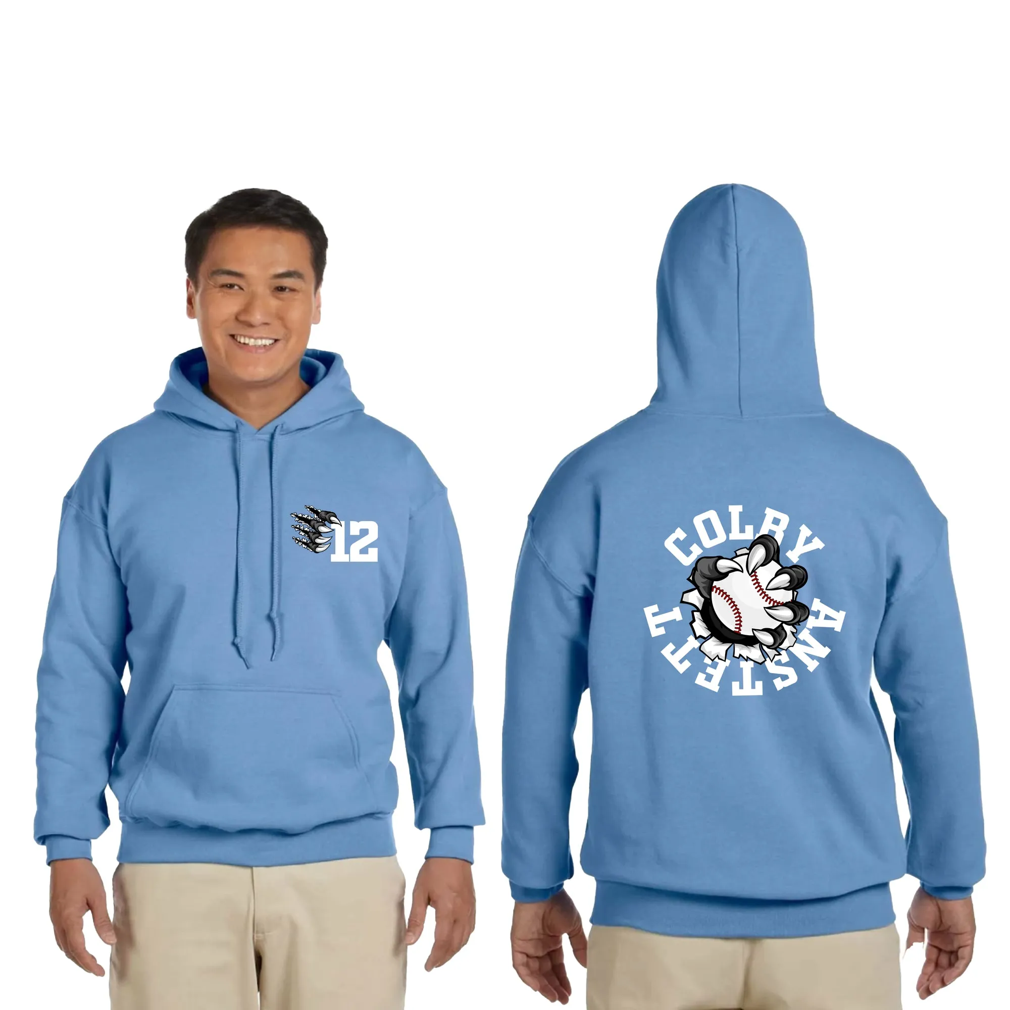 Panthers Baseball - Panther Claw Number Apparel - Personalized LNSW-007 HOODIE