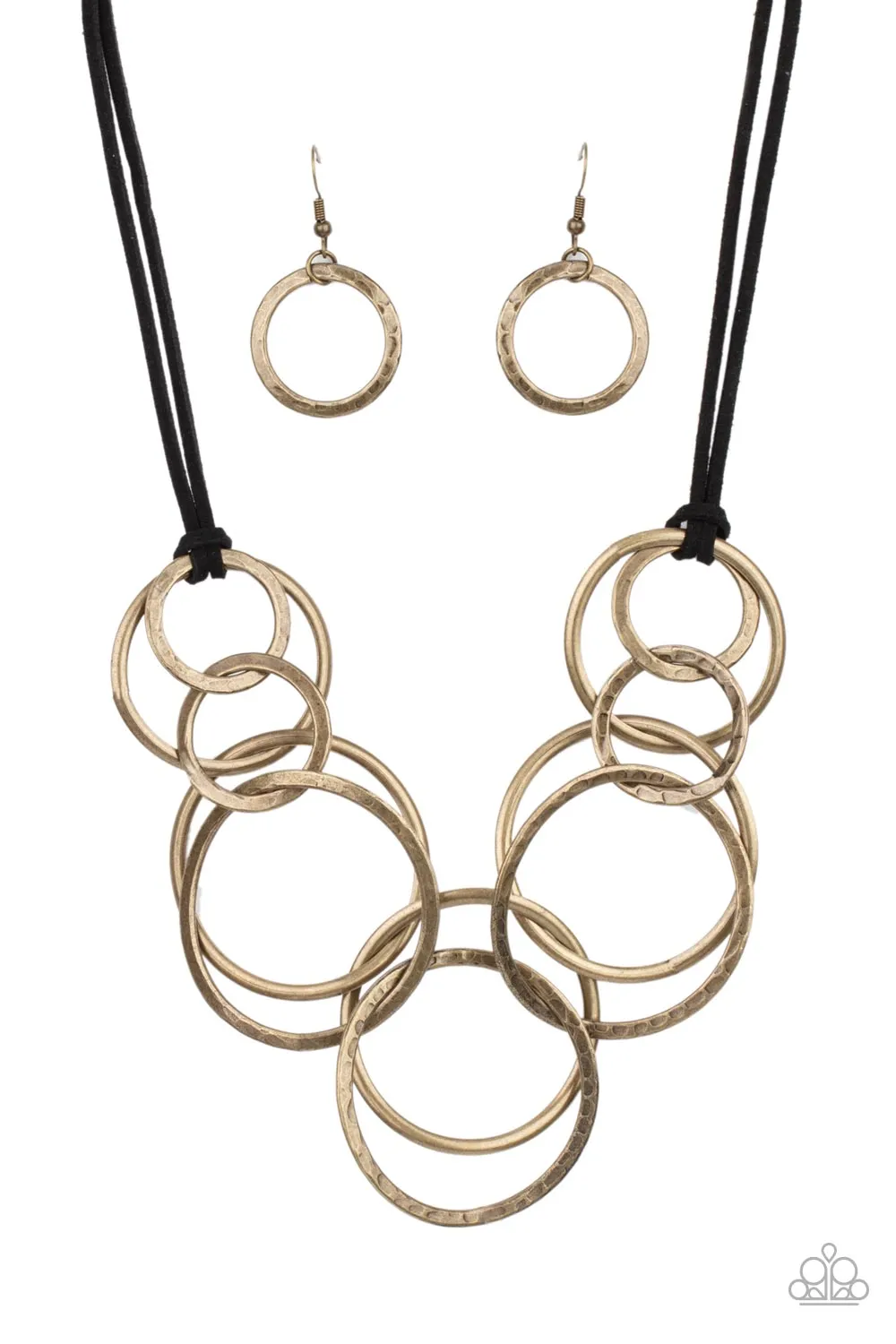 Paparazzi Spiraling Out Of COUTURE - Brass Necklace