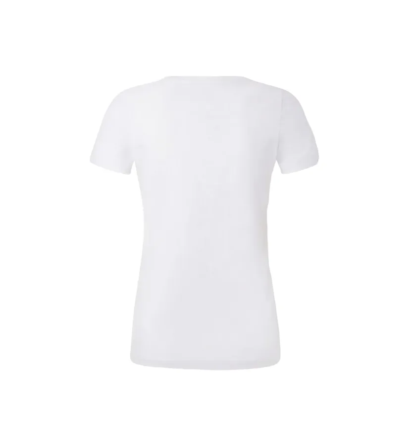 Pepe Jeans women's short sleeve t-shirt with Korina printed logo PL505834 800 white