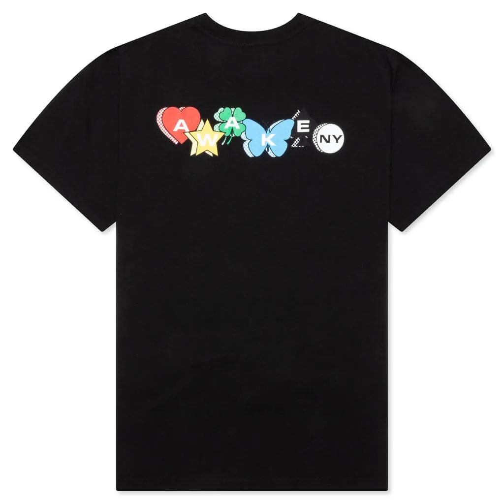 Printed Charm Logo Tee - Black