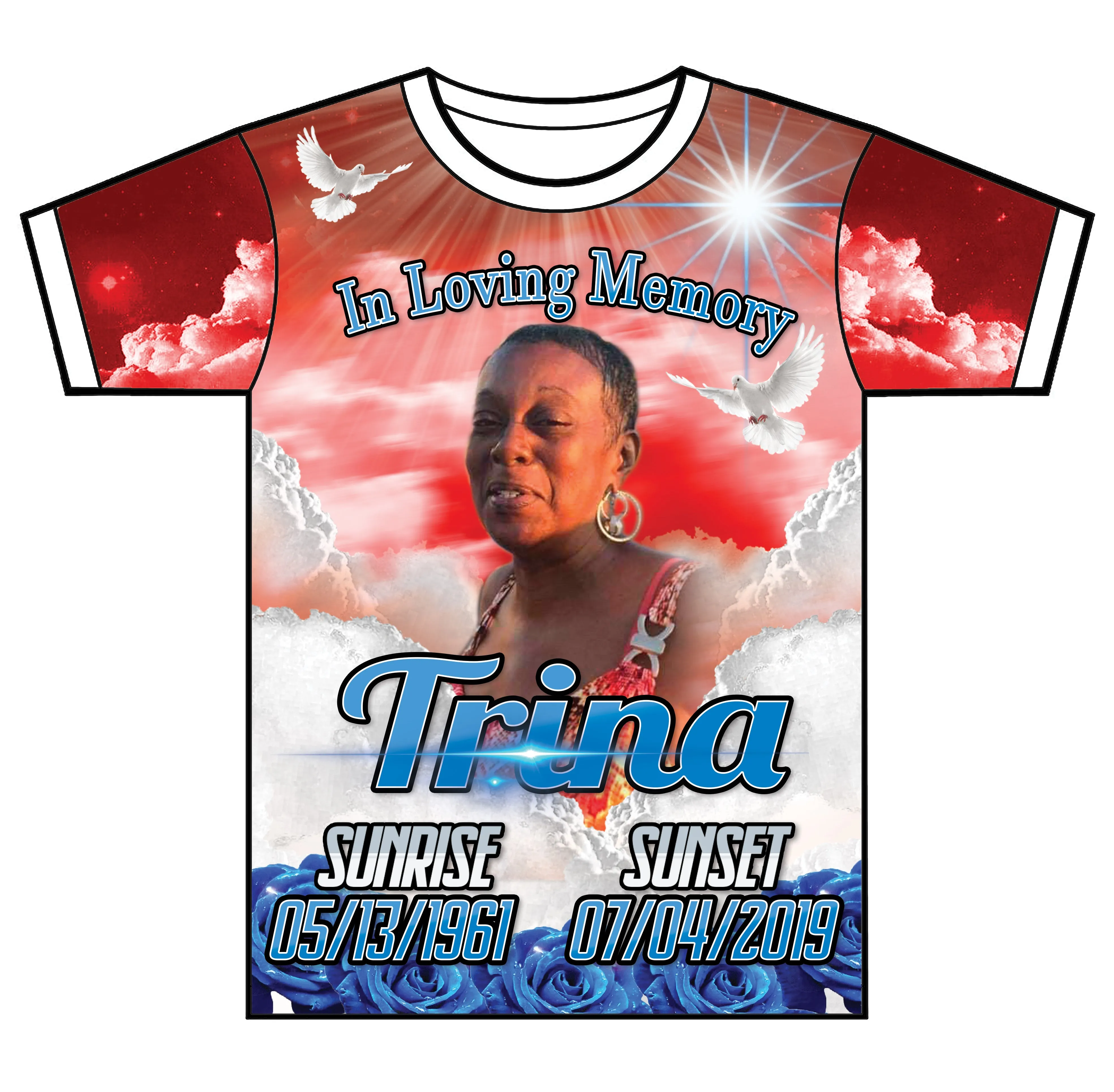 "Float On" Custom Designed Memorial 3D shirt