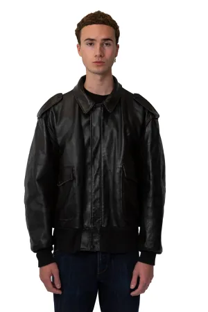 Schott Black Heavyweight Leather Jacket