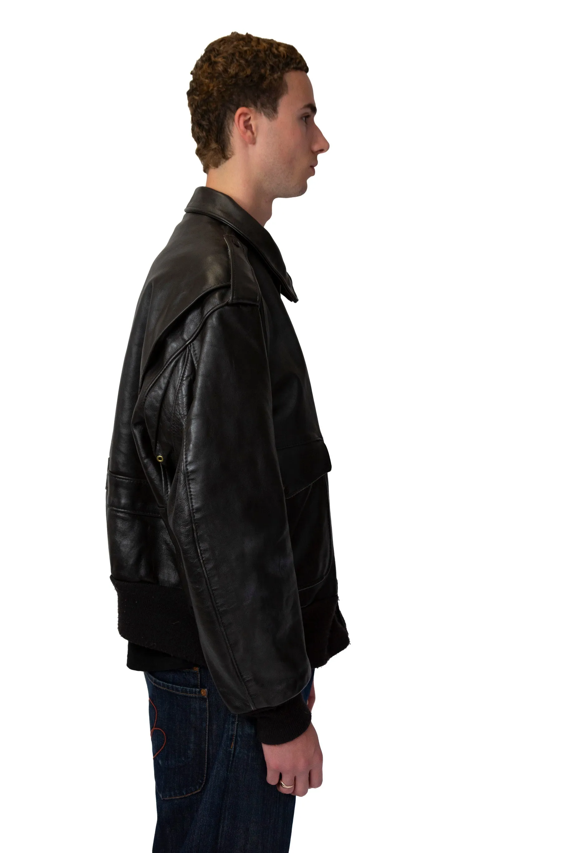 Schott Black Heavyweight Leather Jacket