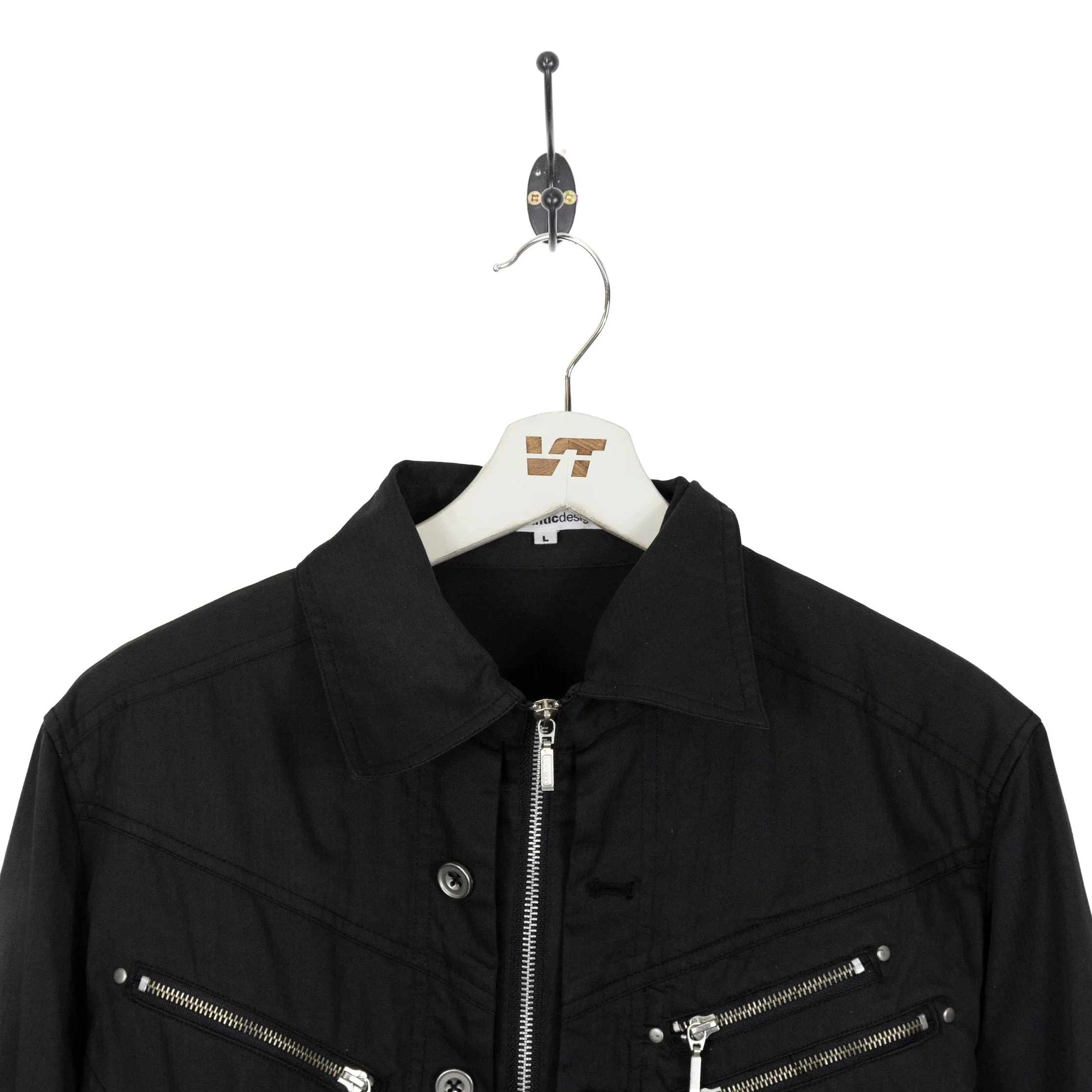 Semantic Design Zip Pocket Detail Biker Jacket