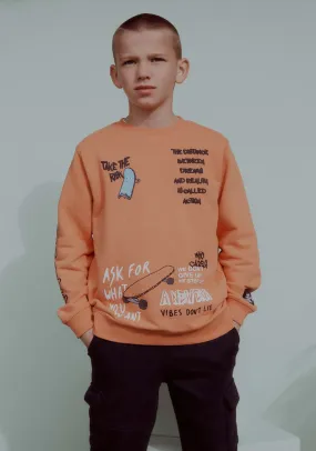 Skate Sweatshirt - Orange