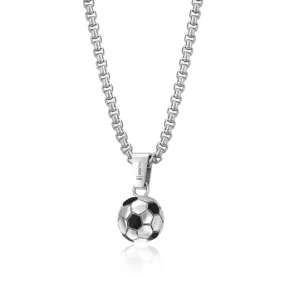 Stainless Steel Soccer Ball Necklace