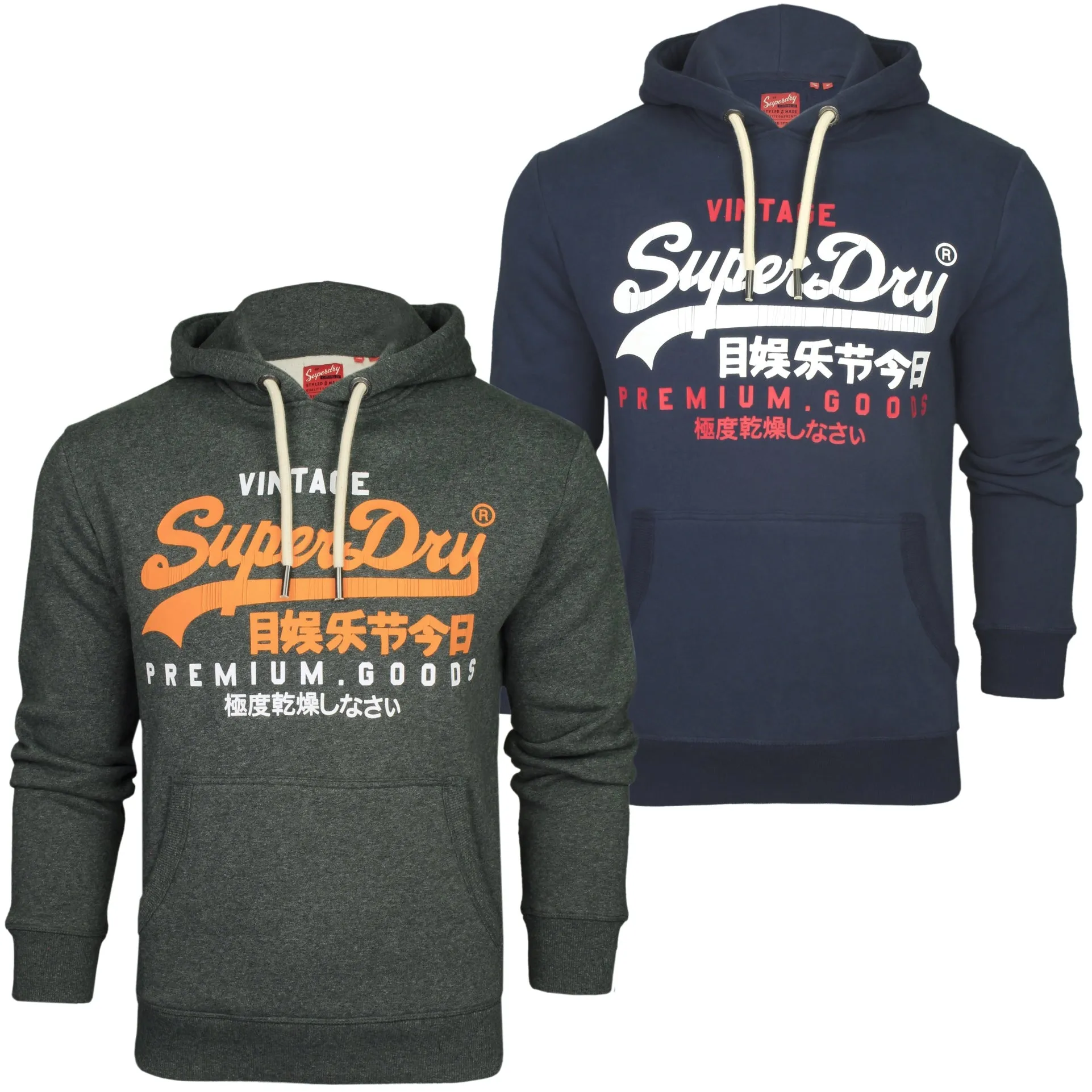 Superdry Mens Vintage Logo  'Duo' Hoodie Sweater